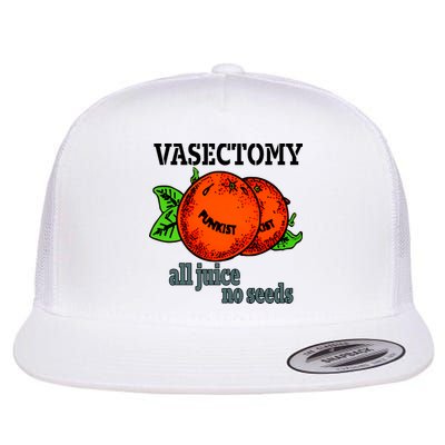 Vasectomy All Juice No Seeds Vasectomy Funny All Juice No Seeds Flat Bill Trucker Hat