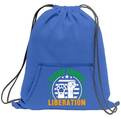 Vegan Animal Liberation Gift Sweatshirt Cinch Pack Bag