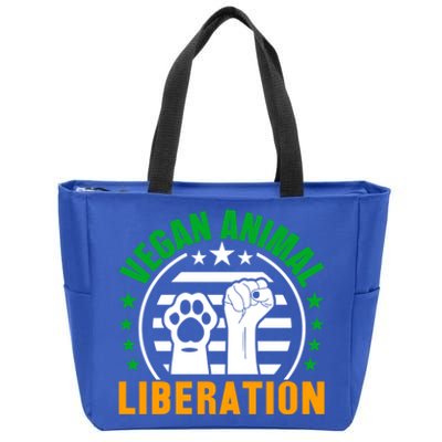 Vegan Animal Liberation Gift Zip Tote Bag