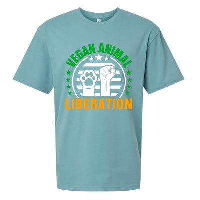 Vegan Animal Liberation Gift Sueded Cloud Jersey T-Shirt