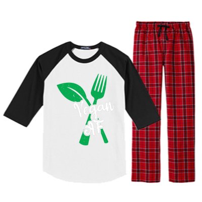 Vegan Af Leaf And Fork Go Vegan Gift Raglan Sleeve Pajama Set