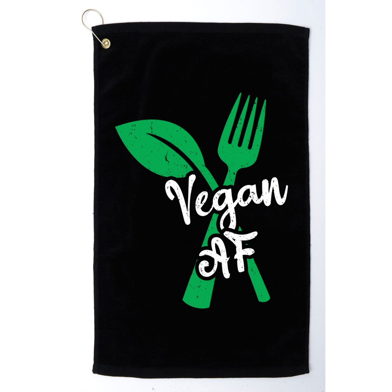 Vegan Af Leaf And Fork Go Vegan Gift Golf Towel