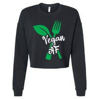 Vegan Af Leaf And Fork Go Vegan Gift Cropped Pullover Crew