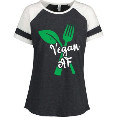 Vegan Af Leaf And Fork Go Vegan Gift Enza Ladies Jersey Colorblock Tee