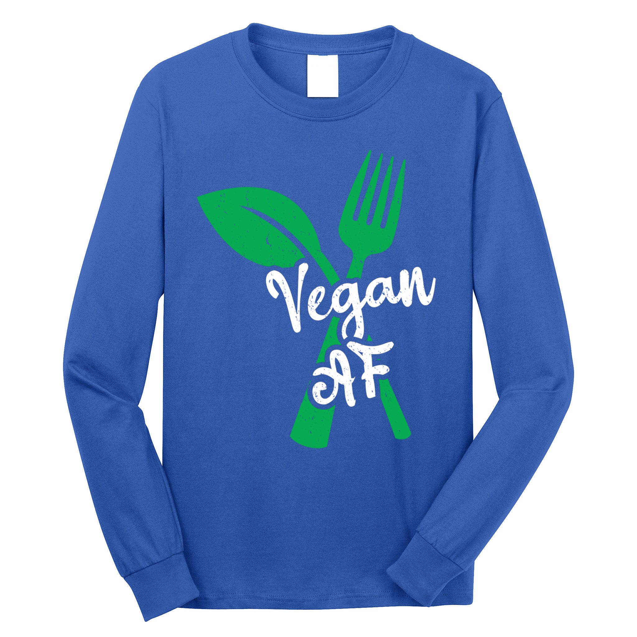 Vegan Af Leaf And Fork Go Vegan Gift Long Sleeve Shirt