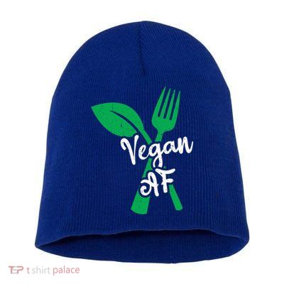 Vegan Af Leaf And Fork Go Vegan Gift Short Acrylic Beanie