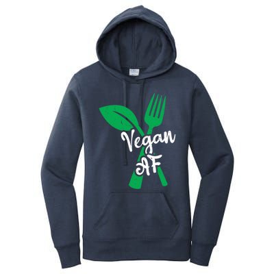 Vegan Af Leaf And Fork Go Vegan Gift Women's Pullover Hoodie