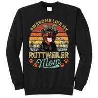 Vintage Awesome Like My Rottweiler Mom Dog Mom Sweatshirt