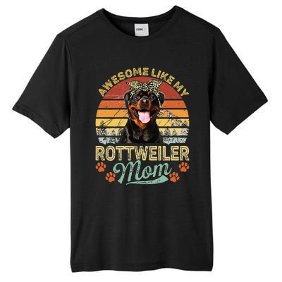 Vintage Awesome Like My Rottweiler Mom Dog Mom Tall Fusion ChromaSoft Performance T-Shirt