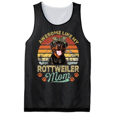 Vintage Awesome Like My Rottweiler Mom Dog Mom Mesh Reversible Basketball Jersey Tank