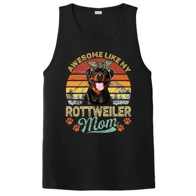 Vintage Awesome Like My Rottweiler Mom Dog Mom PosiCharge Competitor Tank