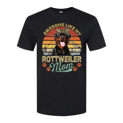 Vintage Awesome Like My Rottweiler Mom Dog Mom Softstyle® CVC T-Shirt