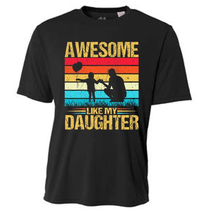 Vintage Awesome Like My Daughter Dad Father's Day Cooling Performance Crew T-Shirt