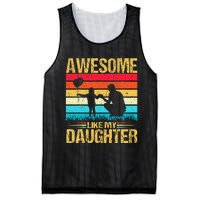 Vintage Awesome Like My Daughter Dad Father's Day Mesh Reversible Basketball Jersey Tank