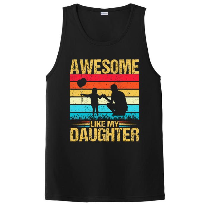 Vintage Awesome Like My Daughter Dad Father's Day PosiCharge Competitor Tank