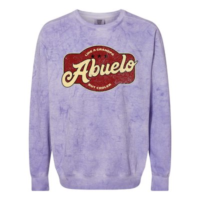 Vintage Abuelo Like Grandpa But Cooler Abuelo Cuban Colorblast Crewneck Sweatshirt