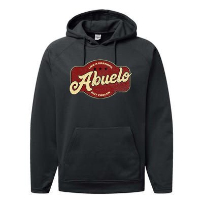 Vintage Abuelo Like Grandpa But Cooler Abuelo Cuban Performance Fleece Hoodie