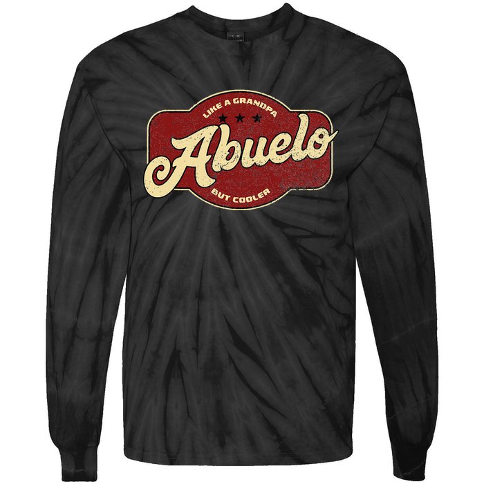 Vintage Abuelo Like Grandpa But Cooler Abuelo Cuban Tie-Dye Long Sleeve Shirt