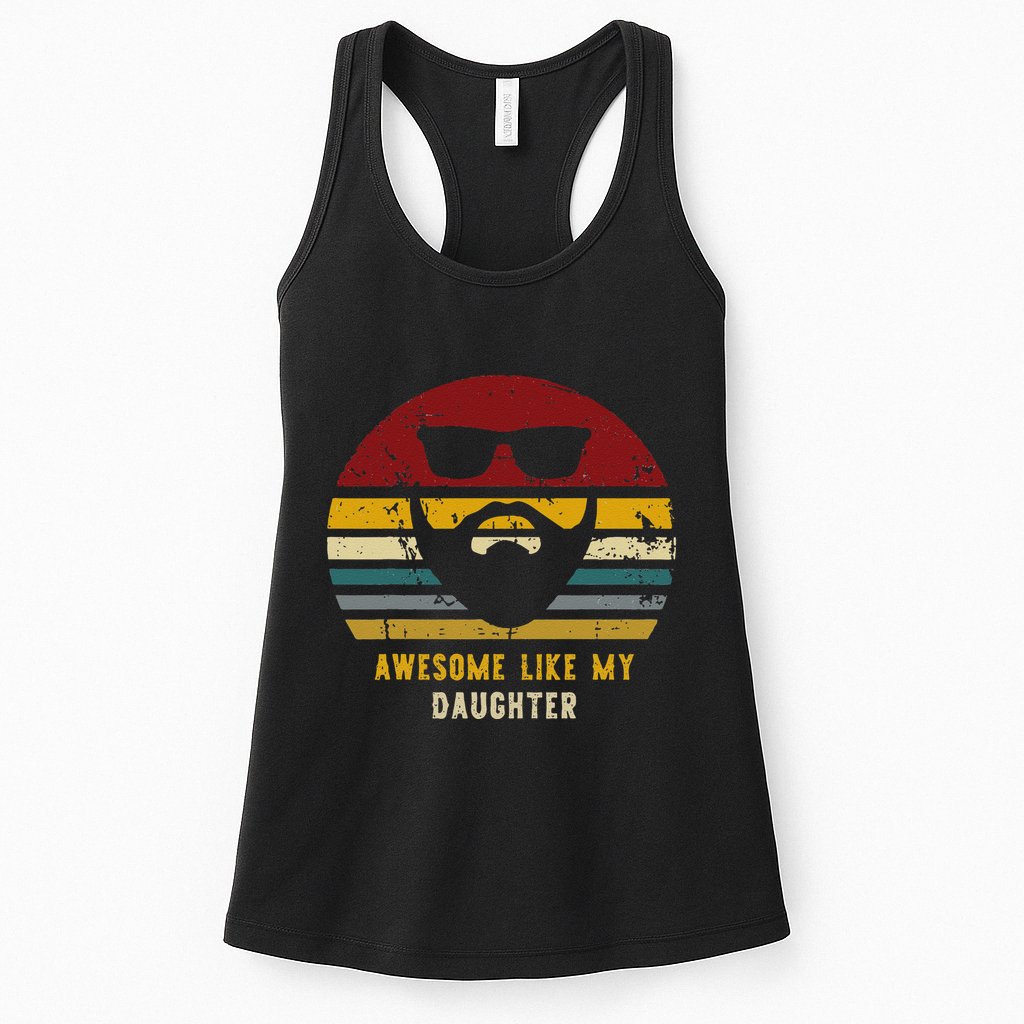 Vintage Awesome Like My Daughter Rad Dad Womens Tank Top