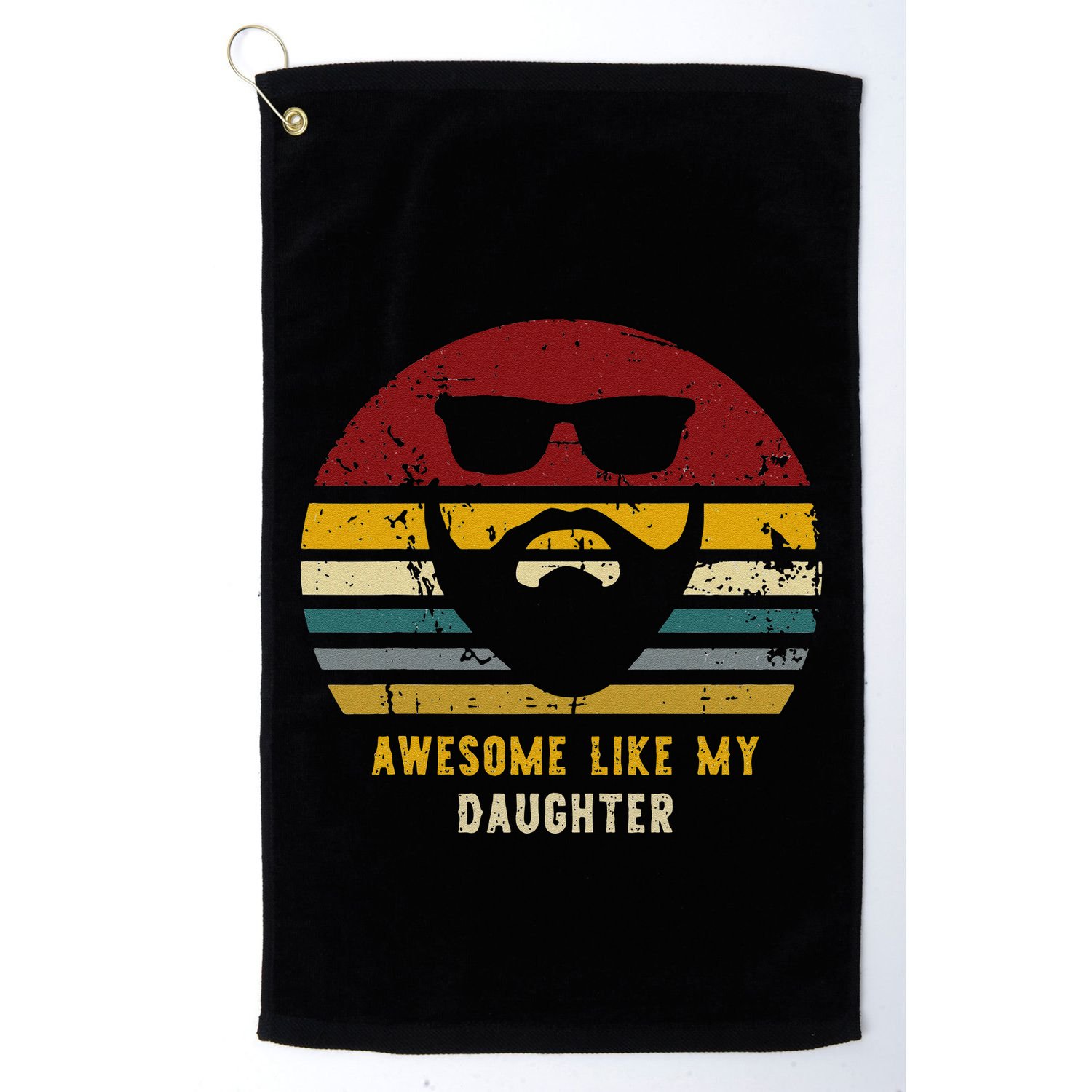 Vintage Awesome Like My Daughter Rad Dad Golf Towel