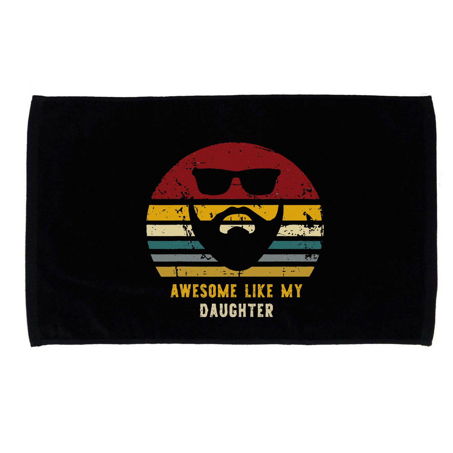 Vintage Awesome Like My Daughter Rad Dad Microfiber Hand Towel