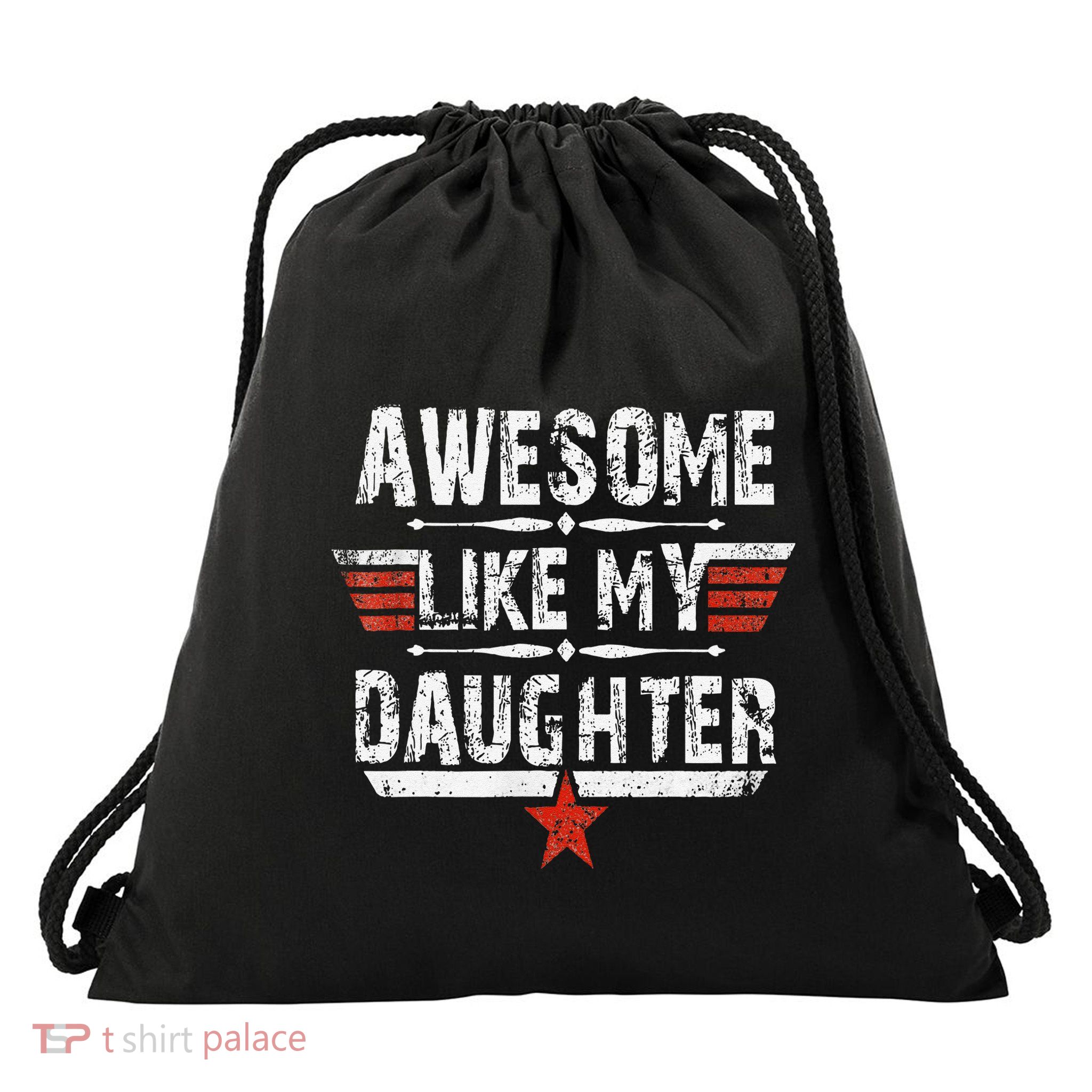 Vintage Awesome Like My Daughter Dad FatherS Day Drawstring Bag
