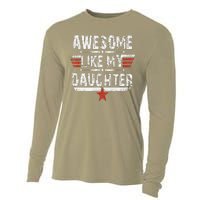 Vintage Awesome Like My Daughter Dad FatherS Day Cooling Performance Long Sleeve Crew