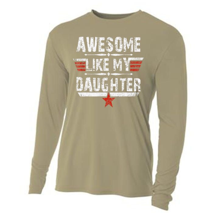 Vintage Awesome Like My Daughter Dad FatherS Day Cooling Performance Long Sleeve Crew