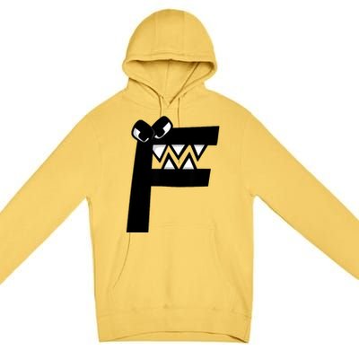 Villain Alphabet Lore F Costume Matching Evil Letter Premium Pullover Hoodie