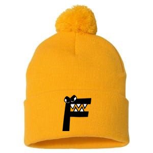 Villain Alphabet Lore F Costume Matching Evil Letter Pom Pom 12in Knit Beanie