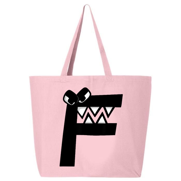 Villain Alphabet Lore F Costume Matching Evil Letter 25L Jumbo Tote