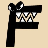 Villain Alphabet Lore F Costume Matching Evil Letter Bag
