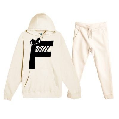 Villain Alphabet Lore F Costume Matching Evil Letter Premium Hooded Sweatsuit Set