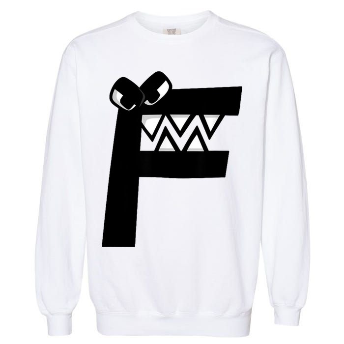 Villain Alphabet Lore F Costume Matching Evil Letter Garment-Dyed Sweatshirt