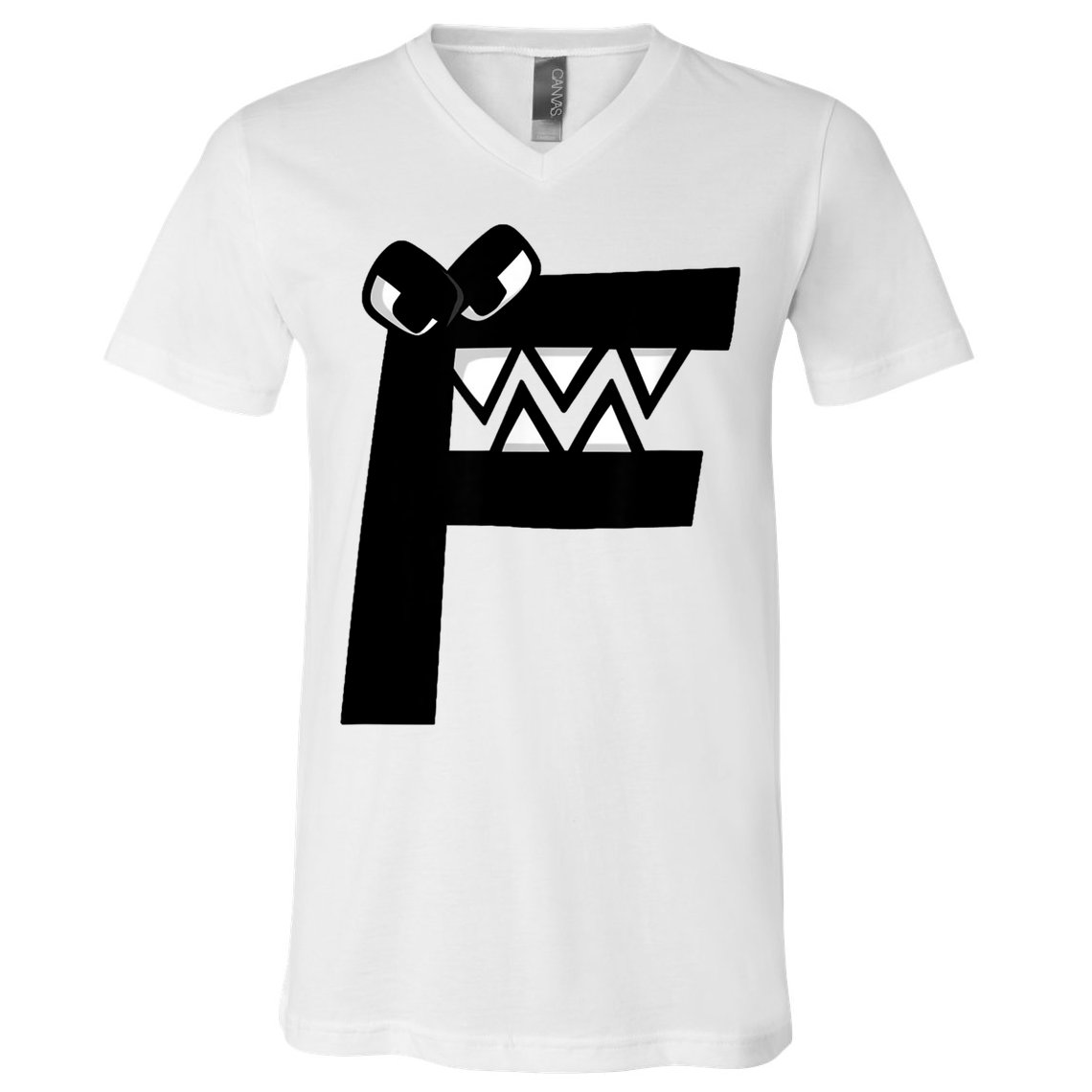 Villain Alphabet Lore F Costume Matching Evil Letter V-Neck T-Shirt