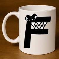 Villain Alphabet Lore F Costume Matching Evil Letter 11oz C Handle Ceramic Mug