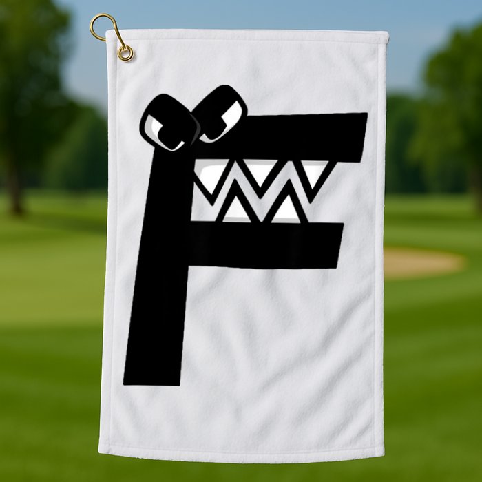 Villain Alphabet Lore F Costume Matching Evil Letter Golf Towel