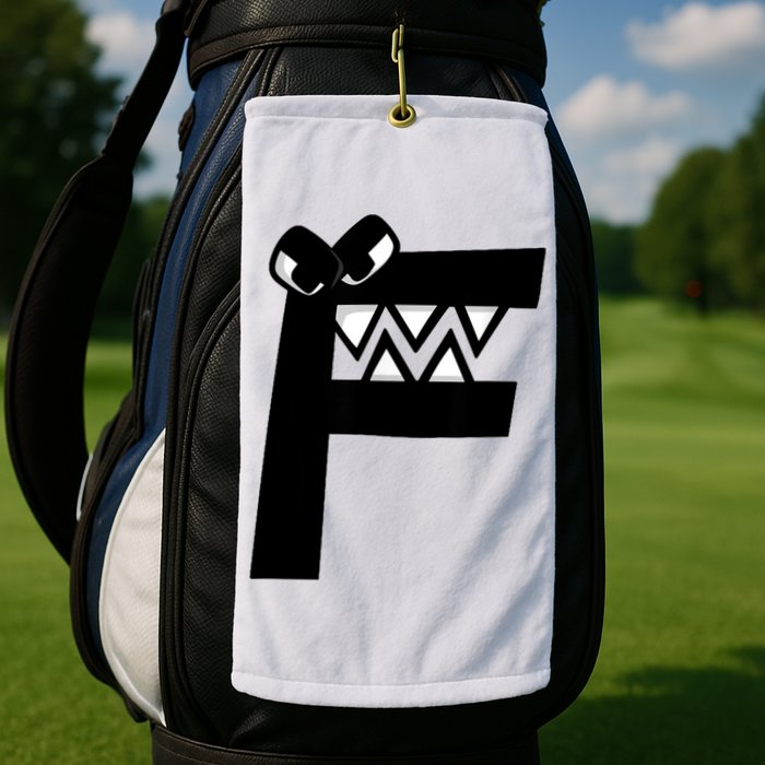 Villain Alphabet Lore F Costume Matching Evil Letter Golf Towel