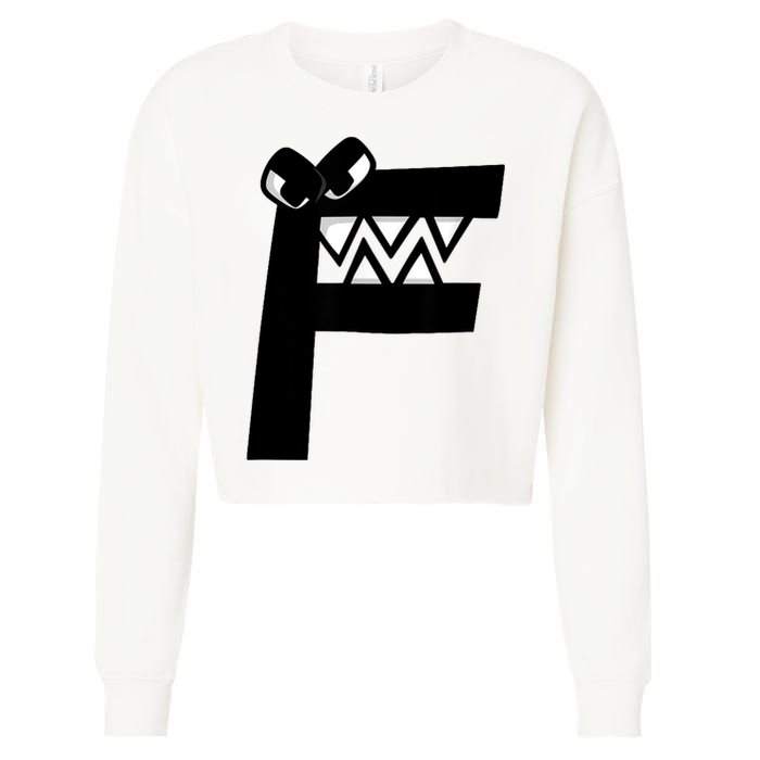 Villain Alphabet Lore F Costume Matching Evil Letter Cropped Pullover Crew