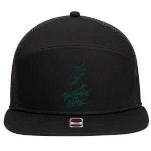 Vaccinated And Lucky St Patricks Day 7 Panel Mesh Trucker Snapback Hat