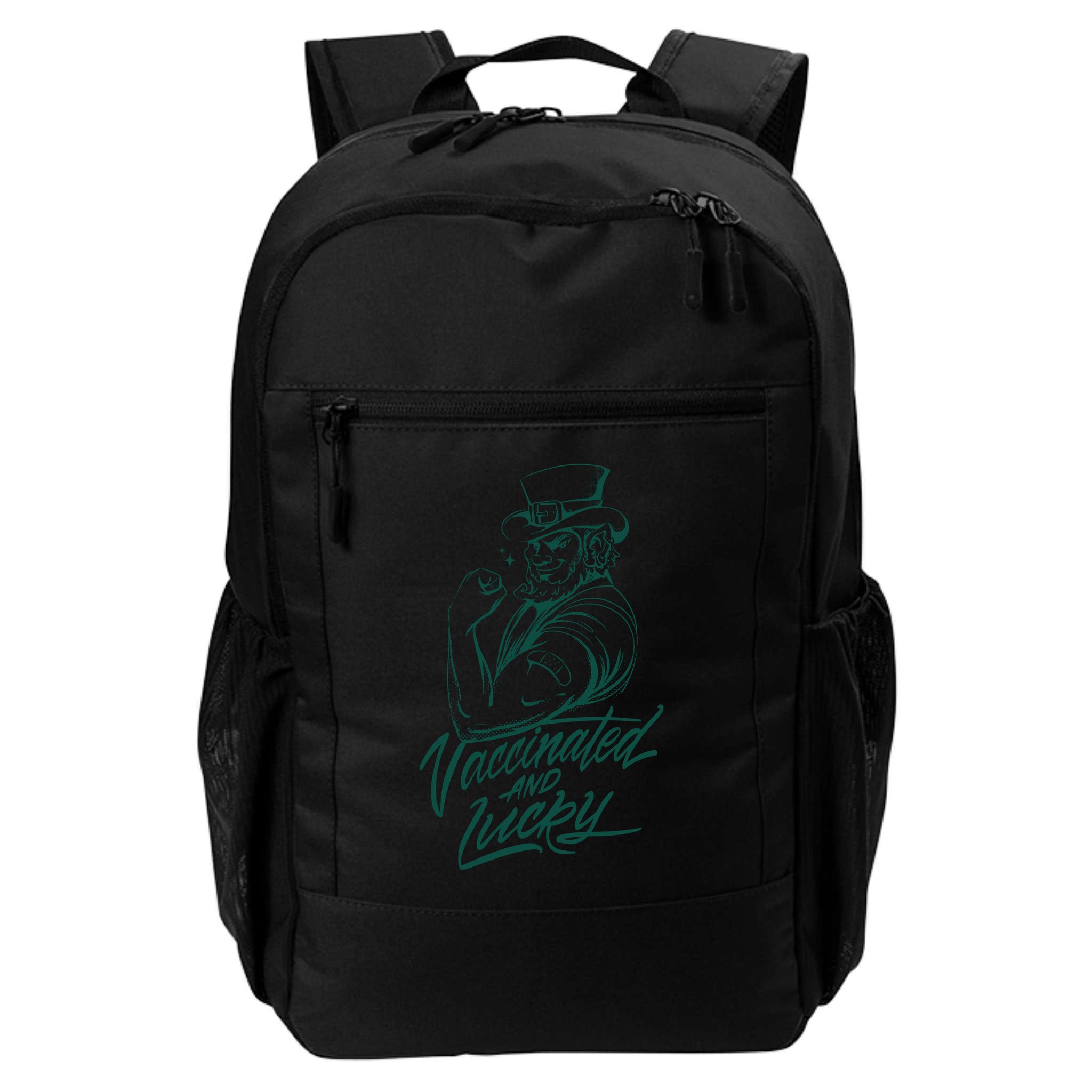 Vaccinated And Lucky St Patricks Day Backpack