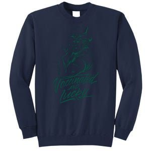 Vaccinated And Lucky St Patricks Day Tall Sweatshirt