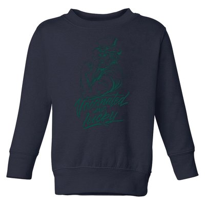 Vaccinated And Lucky St Patricks Day Toddler Sweatshirt