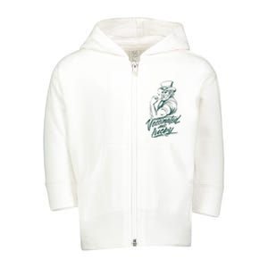 Vaccinated And Lucky St Patricks Day Toddler Zip Fleece Hoodie