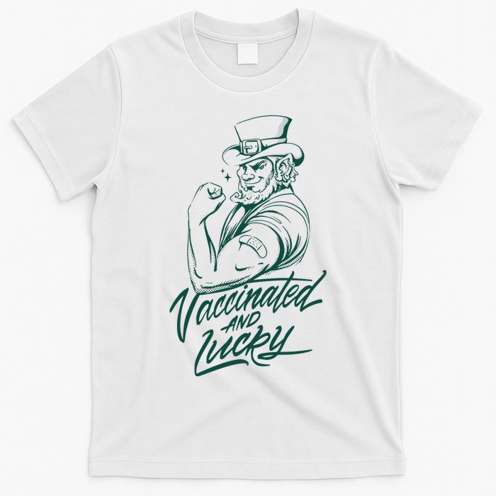 Vaccinated And Lucky St Patricks Day T-Shirt