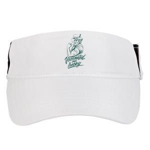 Vaccinated And Lucky St Patricks Day Adult Drive Performance Visor