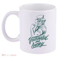 Vaccinated And Lucky St Patricks Day 11oz C Handle Ceramic Mug