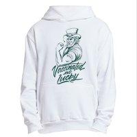 Vaccinated And Lucky St Patricks Day Urban Pullover Hoodie