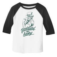 Vaccinated And Lucky St Patricks Day Toddler Fine Jersey T-Shirt