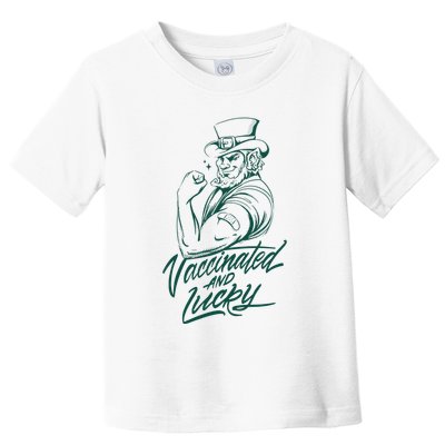 Vaccinated And Lucky St Patricks Day Toddler T-Shirt